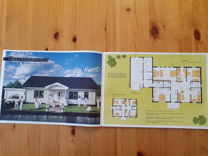 Hus från Gullringengenhus med 5 rum och kök visas tillsammans med dess planlösning på öppen katalog.