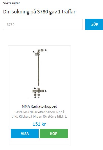 MMA radiatoranslutning med märkta komponenter, inkluderande stödhylsa och anslutningsrör, numrerade 1 till 4.
