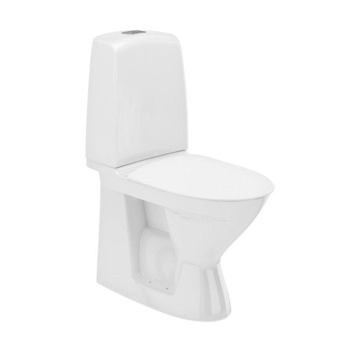 Vit IFÖ Spira 6260 toalettstol med hård sits på vit bakgrund.