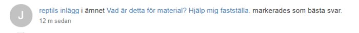 Skärmdump av notis om gammalt inlägg av användaren Reptil i en forumtråd.