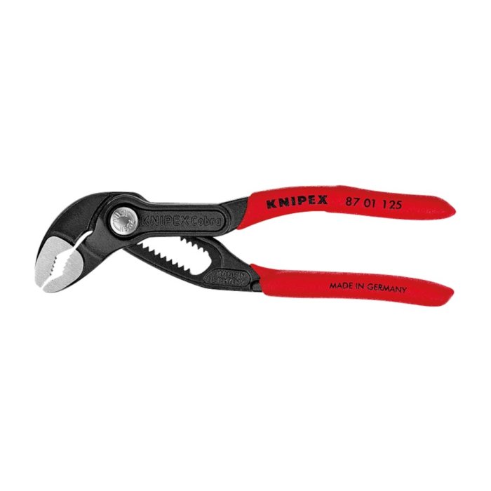 Knipex Cobra vattenpumpstång med röda handtag och svart märkning.