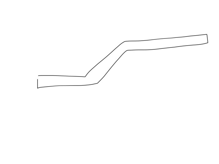 Enkelritad illustration av en z-bockad nyckelprofil för användning i fräsbord.
