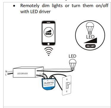 Schematisk illustration av fjärrstyrning av LED-belysning med en LED-drivare och smartphone-app.