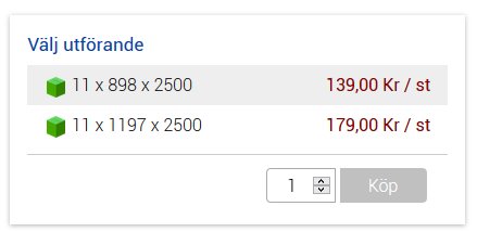 Shopping options for OSB boards with dimensions and prices in SEK.
