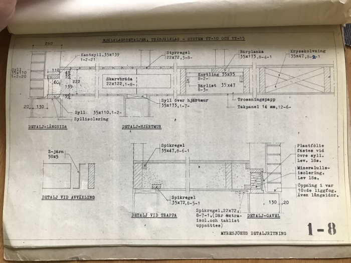 Arkitektonisk ritning av en byggkonstruktion med markerade områden för att visa planerad förändring av dörröppningar.