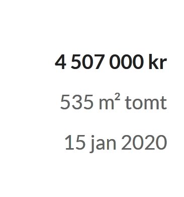 Information om fastighetsförsäljning med pris 4 507 000 kr, tomtarea 535 m², datum 15 jan 2020.