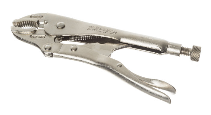 Metallsvetstång märkt "WIGA GRIP" mot vit bakgrund.
