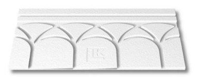 LK spårskiva i cellplast för 12mm slang, visar sju böjda spår med limmad värmeplåt.