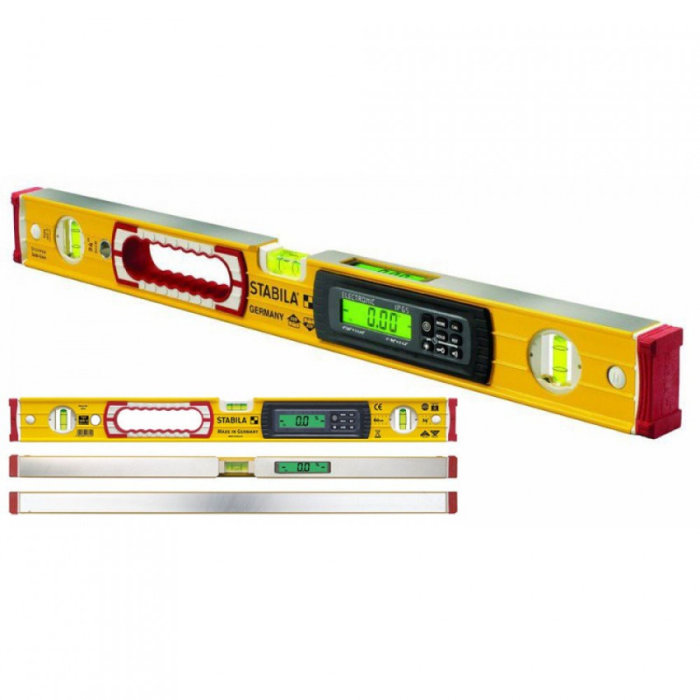 Stabilas digitala vattenpass modell 196-2 i olika storlekar med digital display och libeller.