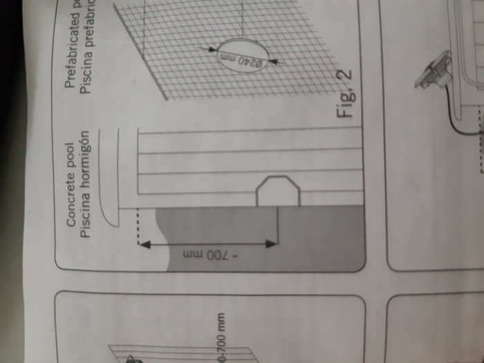 Monteringsinstruktion med illustration av fläns som sticker ut från vägg.