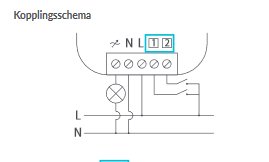 Schematisk illustration av ett elektriskt kopplingsschema med en säkring, kablar och anslutningspunkter.