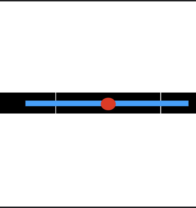 Schematisk illustration av en lucka med löpskenor och central axel för att balansera och dirigera rörelseriktning.