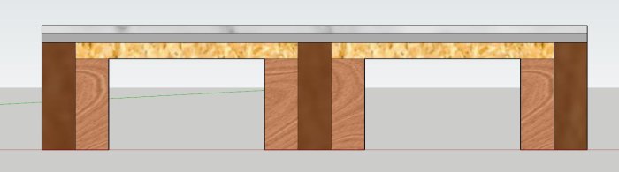 Schematisk illustration av golvuppbyggnad med stödreglar, golvgips och klinker.