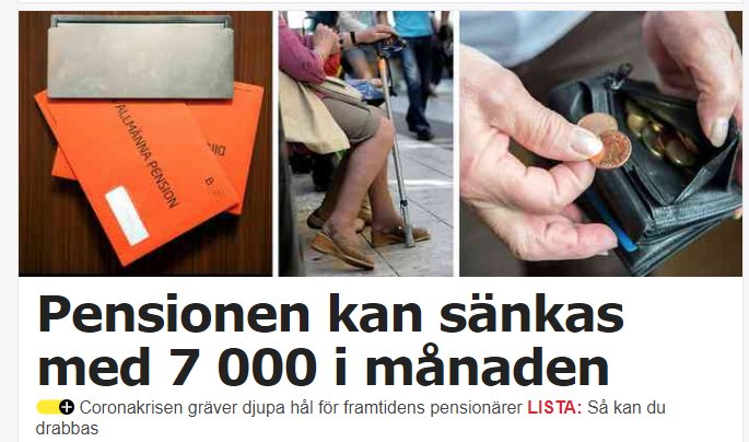 Orangefärgade pensionsmappar, en person som sitter med sin plånbok, och en närbild på en hand som håller ett mynt.