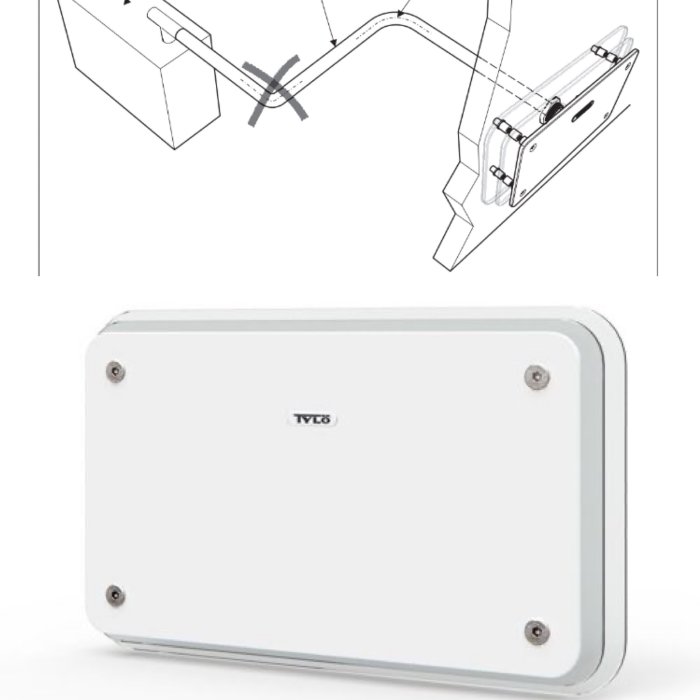 Illustration och fotografi av en elcentralens montering med instruktionsdiagram.