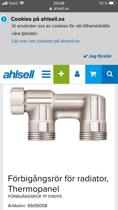 Radiator bypass pipe from online store product page for recirculating water in a one-pipe heating system.