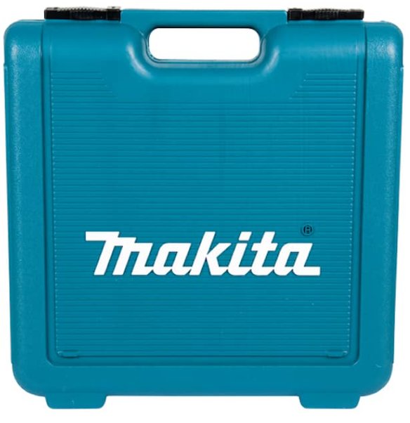 Blå Makita-väska för dyckertpistol med logotyp på framsidan.
