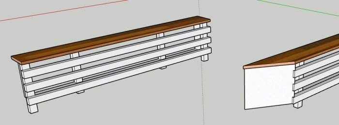 3D-skiss av två radiatoromfångningar, en med öppna reglar till vänster, en med sidoplattor till höger.