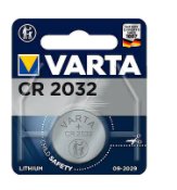 Varta CR2032 litium knappcellsbatteri i förpackning.