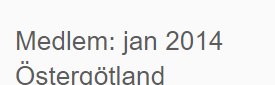 Profilinformation som visar medlemsdatum "jan 2014" och plats "Östergötland" på forum.
