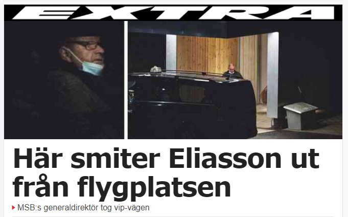 Person i bil med munskyddet under näsan, en annan person i bakgrunden på flygplats.