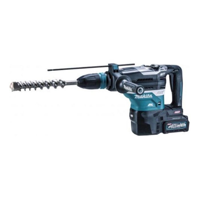 Makita 18v DWR180 spärrskaft med borrspets monterad, mot vit bakgrund.