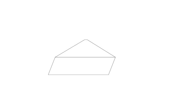 Schematisk illustration av ett tak med takstolar och hjärtvägg som visar stabilitet i sidled.