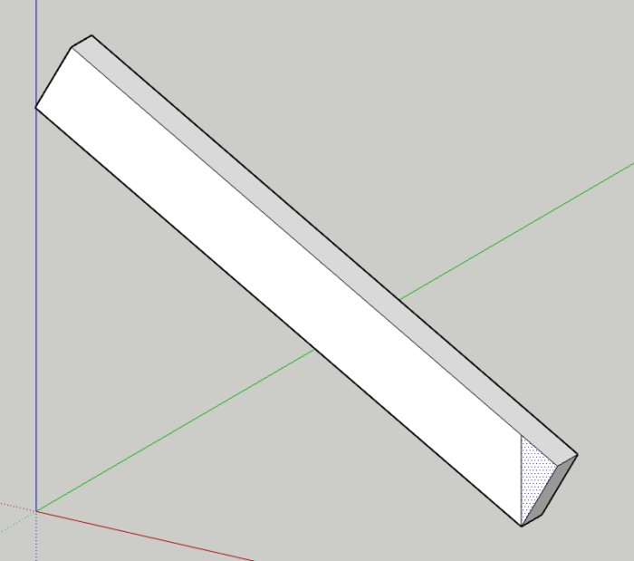 Illustration av takstol med uppmarkerad vinkel för kapning enligt bygginstruktioner.