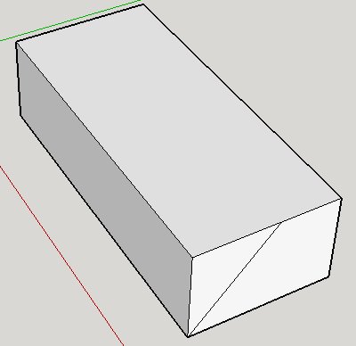 3D-ritning av ett enkelt hus med markerad takprofil klar för att skapas som komponent