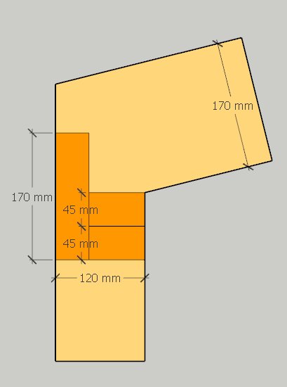 Skiss över stomdimensionering för utbyggnad med måttangivelser och hammarbandsförstärkning.