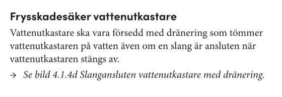 Slanganslutning på en frysskadesäker vattenutkastare med dräneringsfunktion, som motsvarar nya säkervattenregler.