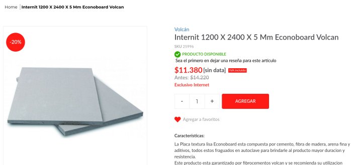 Gråa fibercementskivor Internit Econoboard Volcan staplade på vit bakgrund.