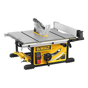 Nyinköpt DeWalt DWE7492 bordssåg mot vit bakgrund.