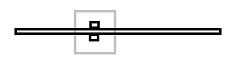 Schematisk översiktsbild av en bjälklag med centralt placerad pelare och korsande balkar.