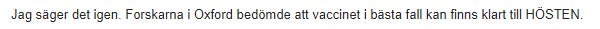 Textfält med markerad text som betonar ordet "HÖSTEN".