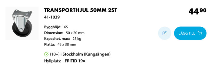 Transport hjul på vit bakgrund, används för att rulla upp locket som nämns i inlägget.