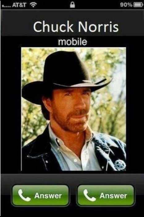 Man i cowboyhatt och jeansjacka visas på en mobiltelefonsamtalsskärm.