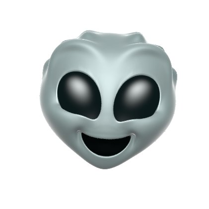 Alien smiley emoji som antyder en investering i Bitcoin.