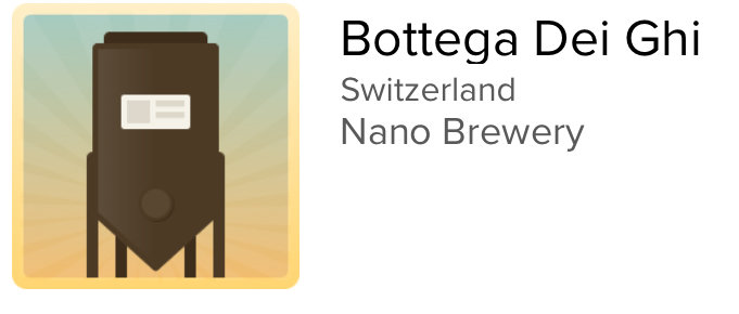 Illustration av Bottega Dei Ghi Nano Brewery logotyp med en stiliserad öltunna.