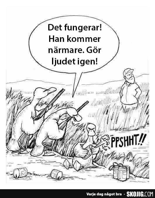 Tecknad bild med två figurer som lockar en tredje med ljudet "PPSHHT!" medans sprayburkar ligger på marken.