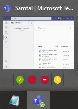 Skärmdump av ett modernt användargränssnitt för ett videosamtaletjänstprogram.