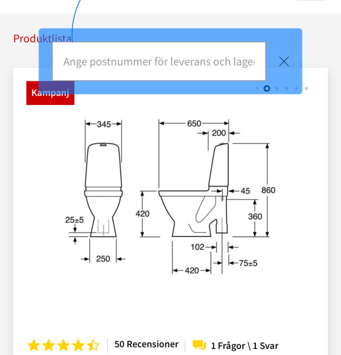 Ritning av en toastol med mått angivna för passning nära väggen, använd för diskussion om byggprojekt och rumsutformning.