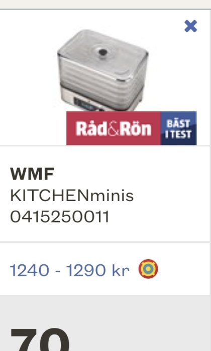 WMF KITCHENminis köksapparat som är bäst i test enligt Råd & Rön, med prisinformation.