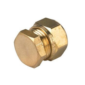 Mässingspropp med inskription använd för att täta element, Super Blue 17,2 x 18 VSH PROVTR.PROPP BA 1406.