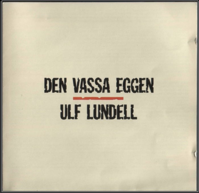 Omslag till "Den Vassa Eggen" av Ulf Lundell