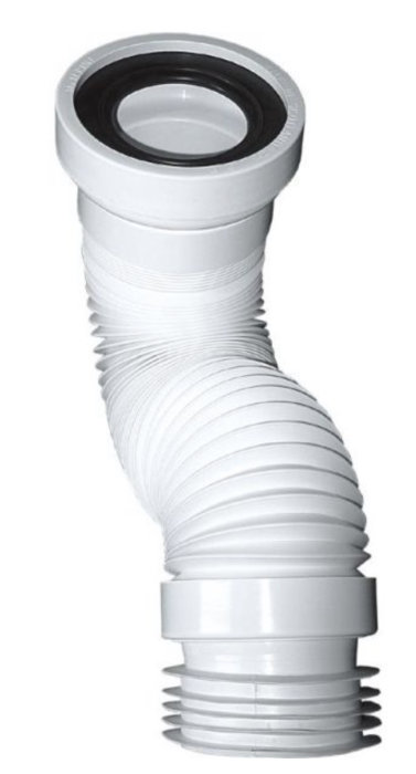 Flexibel vattenlås-anslutning i plast för avloppssystem.