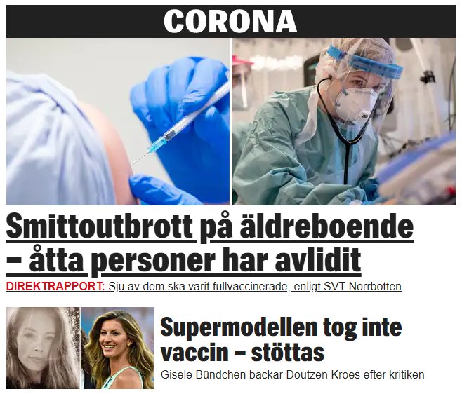 En vårdpersonal i skyddsmundering injicerar vaccin och en vårdare i full skyddsutrustning.