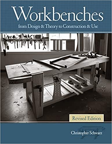 Omslaget till Christopher Schwatz bok "Workbenches" som visar en snickarbänk med verktyg i en verkstad.