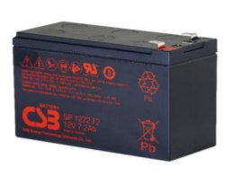 12 V 7,2 Ah blybatteri för elektromagnetiskt lås.