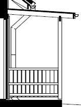 Ritning av en anpassad takkonstruktion med sänkt kant och detaljer för takplåtmontering.